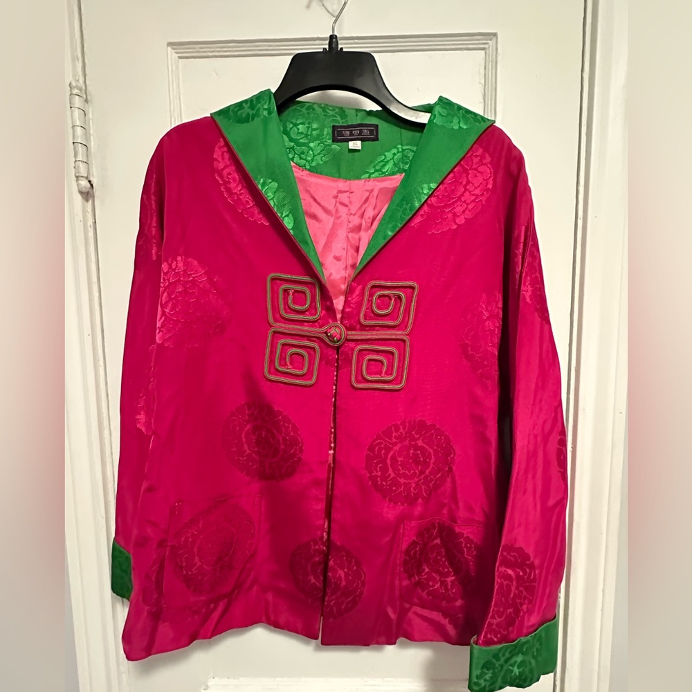 Pink and Green Chinese-Inspired Jacket